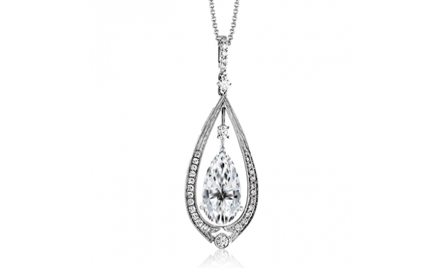 Simon G. Color Pendant 18k Gold (White) 0.32 ct Diamond - TP493-18K