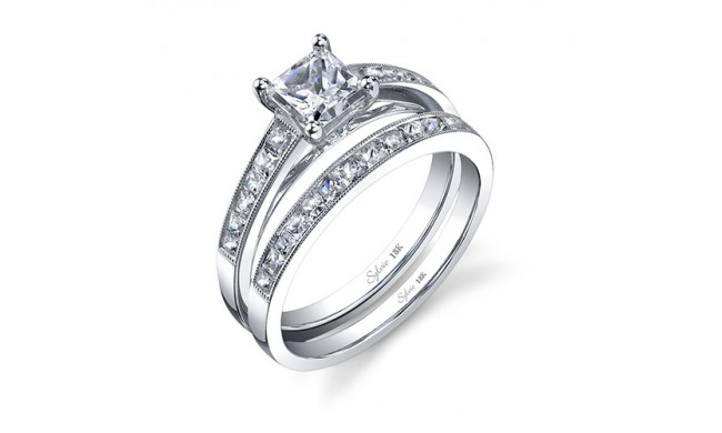 0.32tw Semi-Mount Engagement Ring With 3/4ct Princess Head - sy709