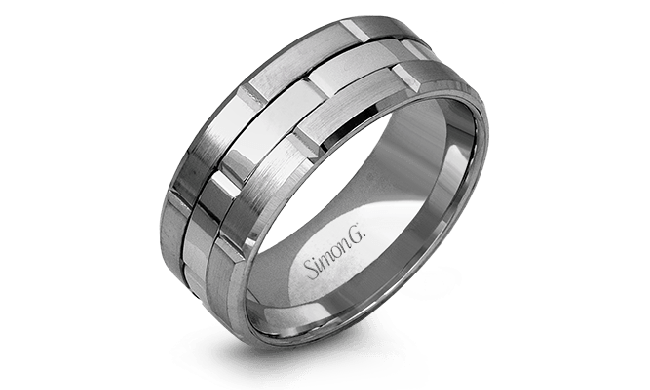 Simon G. Men Ring Platinum (White) - LG114-PT