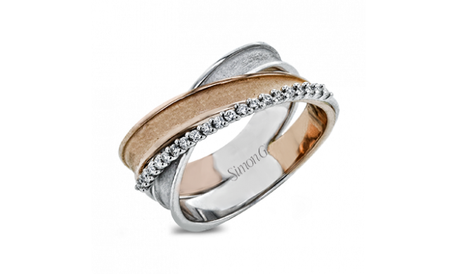 Simon G. Right Hand Ring 18k Gold (Rose, White) 0.13 ct Diamond - LP4345-A-18K