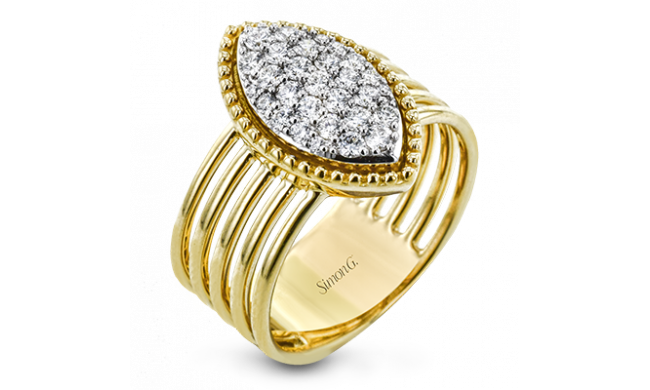 Simon G. Right Hand Ring 18k Gold (White, Yellow) 0.49 ct Diamond - LR2561-18K