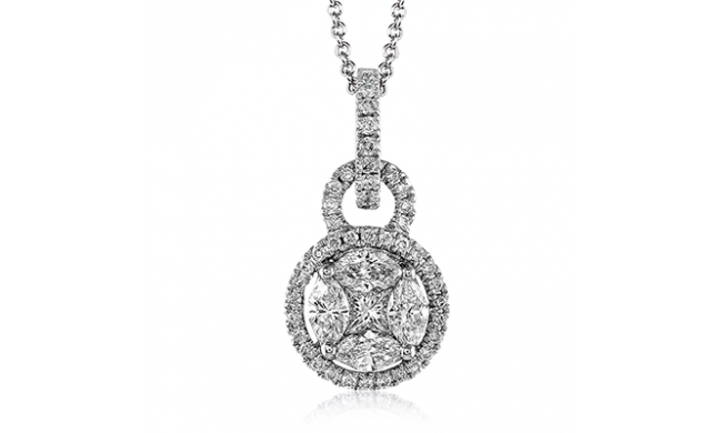 Simon G. Pendant 18k Gold (White) 0.59 ct Diamond - MP1507-18K