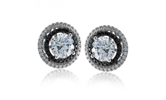 Simon G. Earring 18k Gold (Black, White) 0.5 ct Diamond - ME1552-18KBW