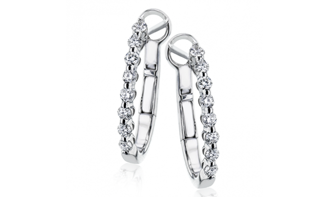 Simon G. Hoop Earring 18k Gold (White) 0.32 ct Diamond - LE4580-18K