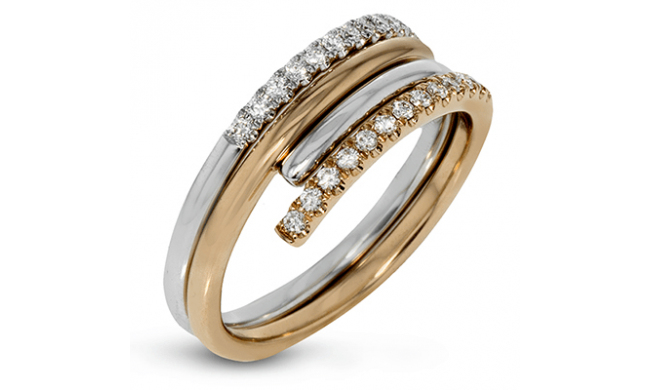 Simon G. Right Hand Ring 18k Gold (Rose, White) 0.22 ct Diamond - LR1112-18K
