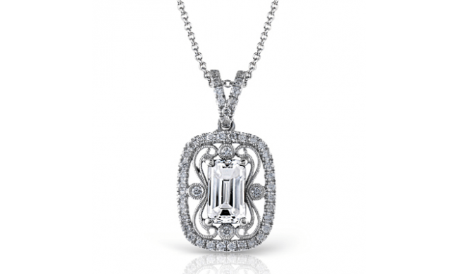 Simon G. Color Pendant 18k Gold (White) 0.26 ct Diamond - TP288-18K