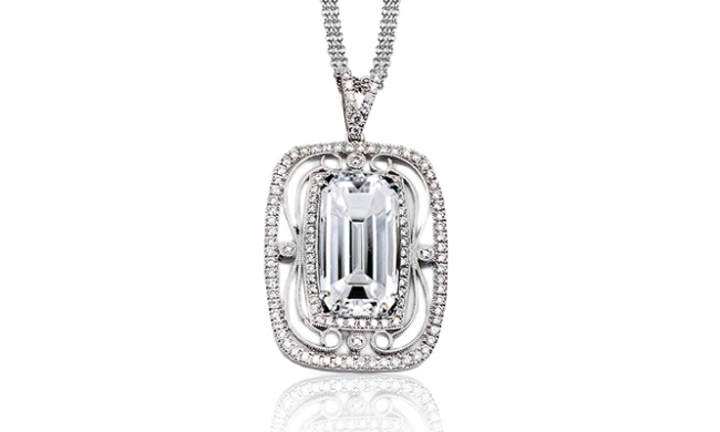 Simon G. Color Pendant 18k Gold (White) 0.62 ct Diamond - TP226-18K