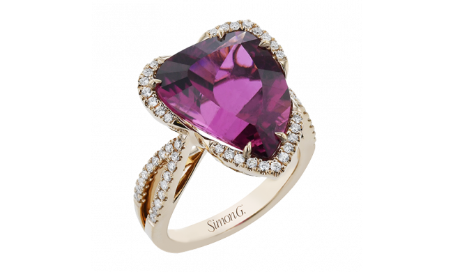 Simon G. Color Ring 18k Gold (Rose) 9.54 ct Tourmaline 0.39 ct Diamond - LR3084-18K
