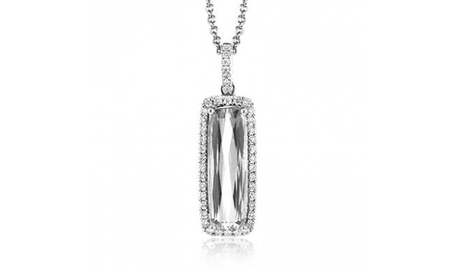 Simon G. Color Pendant 18k Gold (White) 0.22 ct Diamond - LP4498-18K