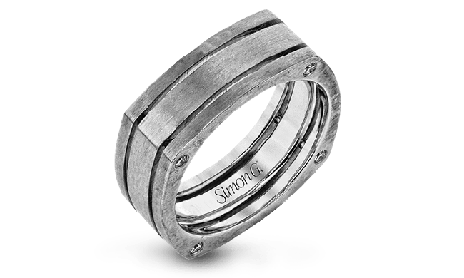 Simon G. Men Ring Platinum (White) 0.15 ct Diamond - LG168-PT