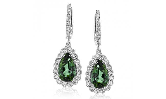 Simon G. Color Earring 18k Gold (White) 3.32 ct Tourmaline 0.75 ct Diamond - ME1757-A-18K-S