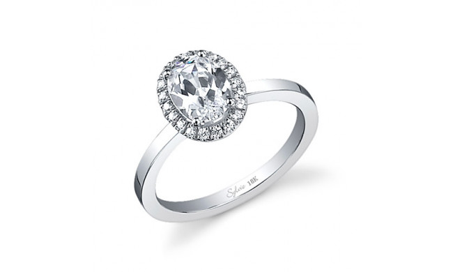 0.17tw Semi-Mount Engagement Ring With 1.25ct Oval Head - sy293 ov