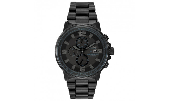 CITIZEN Eco-Drive Quartz Nighthawk Mens Watch Stainless Steel - CA0295-58E