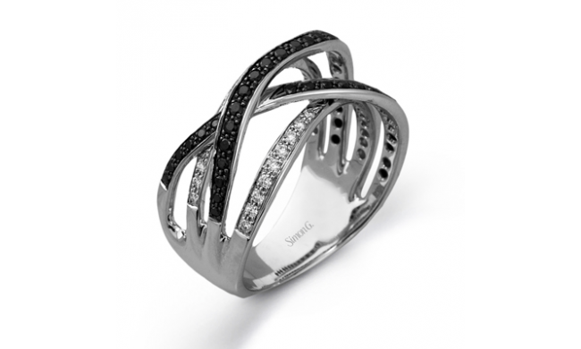 Simon G. Right Hand Ring 18k Gold (Black, White) 0.42 ct Diamond - MR1662-18KBW
