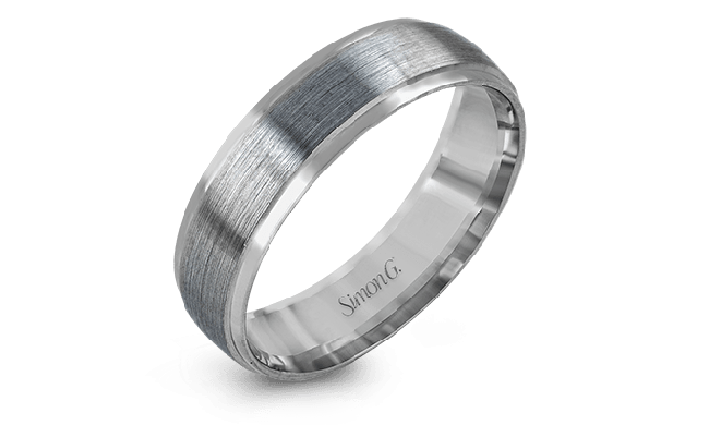 Simon G. Platinum White Wedding Band - LG116-W-PL