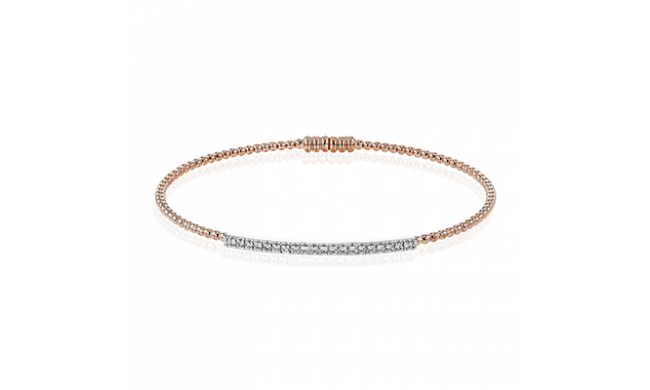 Simon G. Bangle 18k Gold (Rose, White) 0.28 ct Diamond - LB2343-R-18KWR