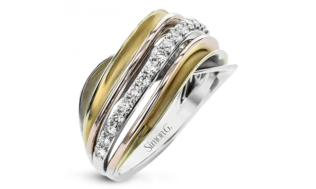 Simon G. Right Hand Ring 18k Gold (Rose, White, Yellow) 0.43 ct Diamond - LR2964-18K