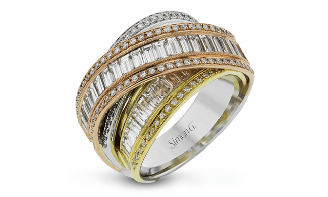 Simon G. Right Hand Ring 18k Gold (Rose, White, Yellow) 2.73 ct Diamond - LR1124-18K