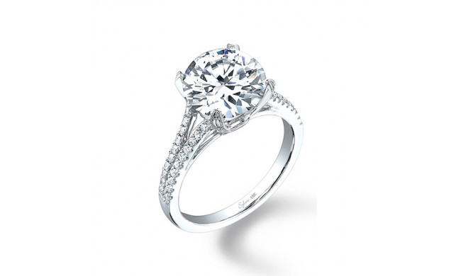 0.37tw Semi-Mount Engagement Ring With 8X7 Cushion Head - sy098cu