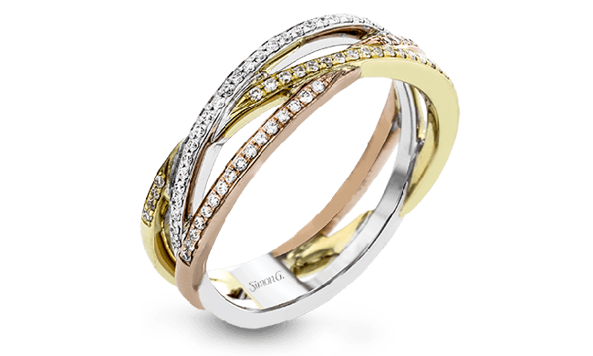 Simon G. Right Hand Ring 18k Gold (Rose, White, Yellow) 0.2 ct Diamond - MR2600-A-18K