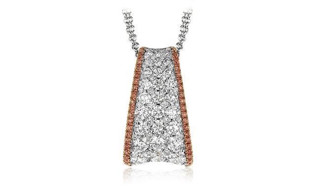 Simon G. Pendant 18k Gold (Rose, White) 1.01 ct Diamond - MP2035-18KRW