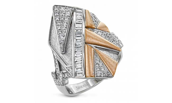 Simon G. Right Hand Ring 18k Gold (Rose, White) 0.96 ct Diamond - LR2663-18K