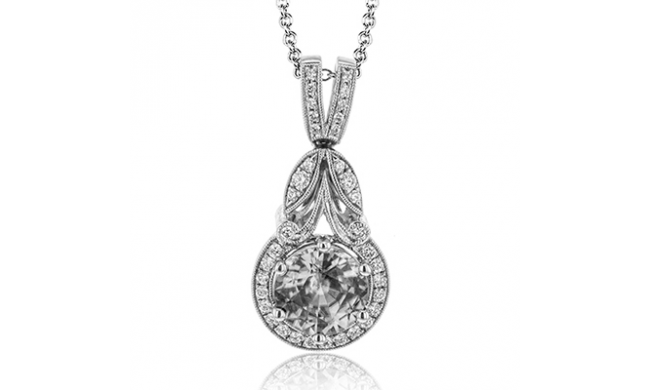 Simon G. Color Pendant 18k Gold (White) 0.19 ct Diamond - LP4545-18K2T