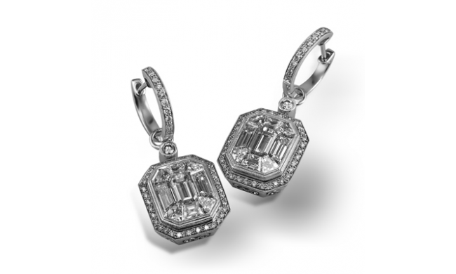 Simon G. Earring 18k Gold (White) 4.56 ct Diamond - ME2061-18K