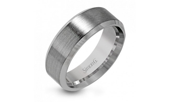 Simon G. Men Ring 18k Gold Gray Band (Gray) - LG151-18KG