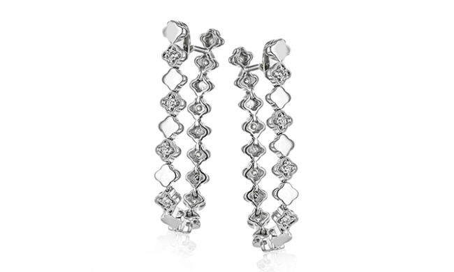 Simon G. Hoop Earring 18k Gold (White) 0.3 ct Diamond - LE4600-18K