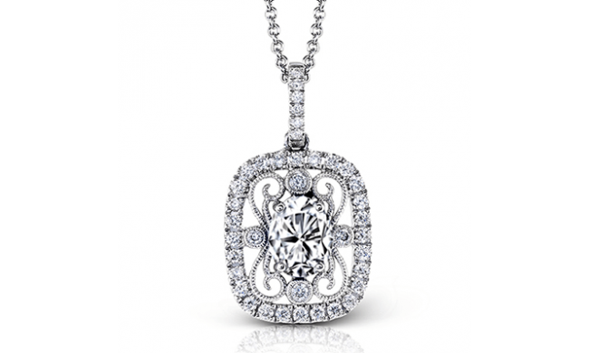 Simon G. Color Pendant 18k Gold (White) 0.2 ct Diamond - MP1632-18K