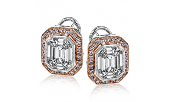 Simon G. Earring 18k Gold (Rose, White) 2.48 ct Diamond - ME1749-18KRW