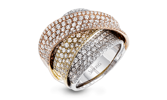 Simon G. Right Hand Ring 18k Gold (Rose, White, Yellow) 2.94 ct Diamond - MR2685-18K