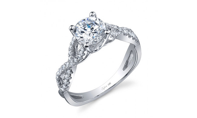 0.26tw Semi-Mount Engagement Ring With 1ct Round Head - sy888