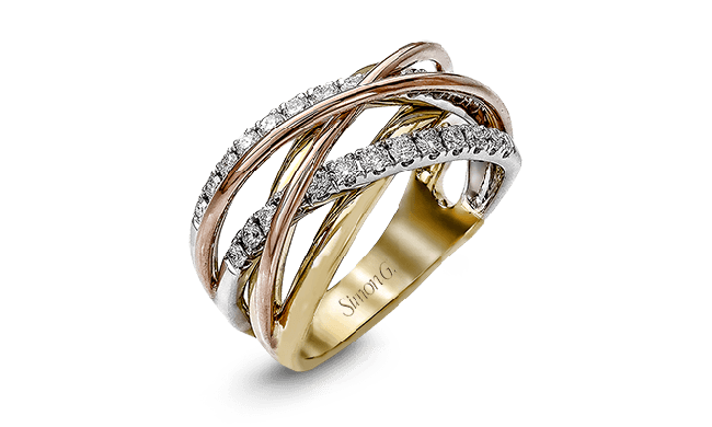 Simon G. Right Hand Ring 18k Gold (Rose, White, Yellow) 0.48 ct Diamond - MR1854-18K