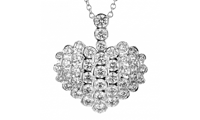 Simon G. Heart Pendant 18k Gold (White) 1.19 ct Diamond - LP3104-18KW