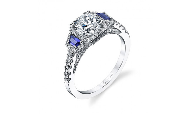 0.74tw Semi-Mount Engagement Ring 1ct Round/Cushion - s4112s