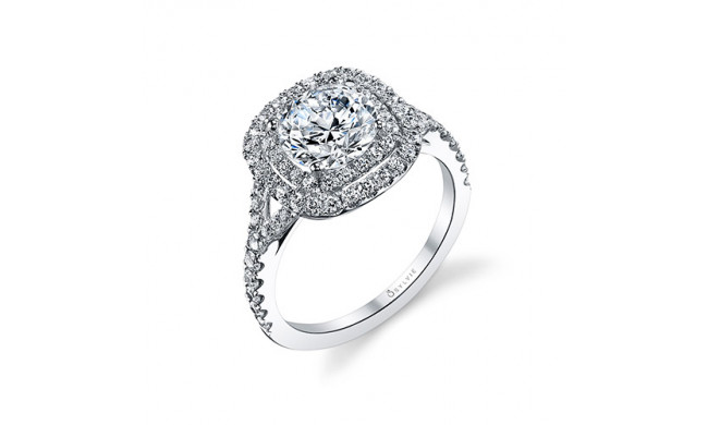 0.74tw Semi-Mount Engagement Ring With 1.5ct Round Head - s1128