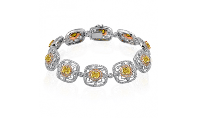Simon G. Color Bracelet 18k Gold (Rose, White, Yellow) 6.18 ct Diamond - TB201-18K3TD