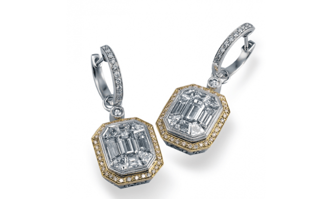 Simon G. Earring 18k Gold (White, Yellow) 4.56 ct Diamond - ME2061-18KWY