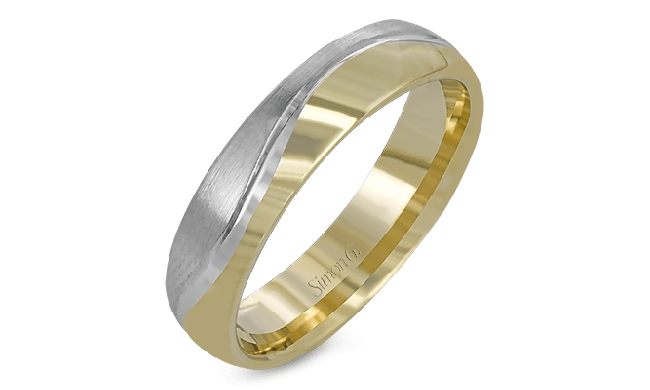 Simon G. Men Ring 14k Gold (White, Yellow) - LG148-14K