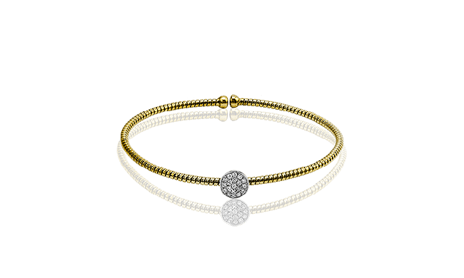 Simon G. Bangle 18k Gold (White, Yellow) 0.15 ct Diamond - NB131-Y-18K