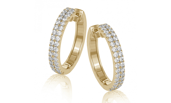 Simon G. Hoop Earring 18k Gold (Yellow) 1 ct Diamond - ER371-Y-18K