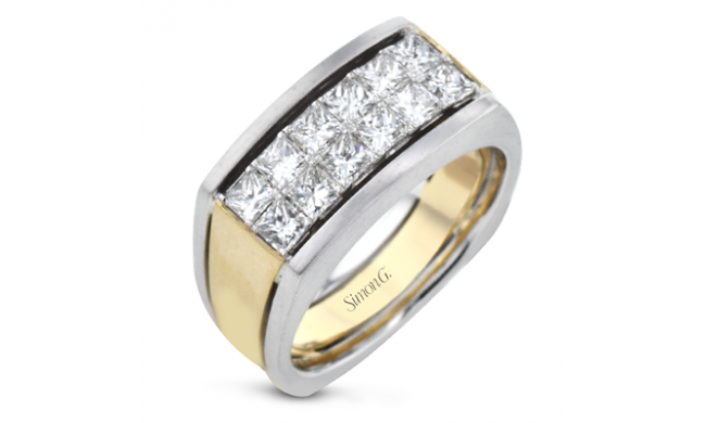 Simon G Men Ring 14k Gold (White, Yellow) 1.45 ct Diamond - MR3099-14K