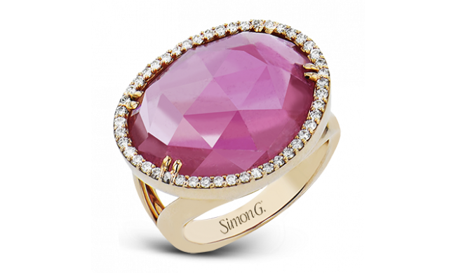 Simon G. Color Ring 18k Gold (Rose) 14.88 ct Tourmaline 0.39 ct Diamond - LR3003-18KR-S
