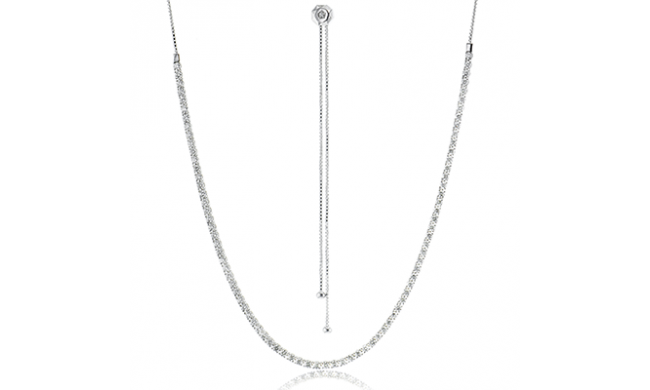 Simon G. Necklace 18k Gold (White) 4.08 ct Diamond - LP2397-18K