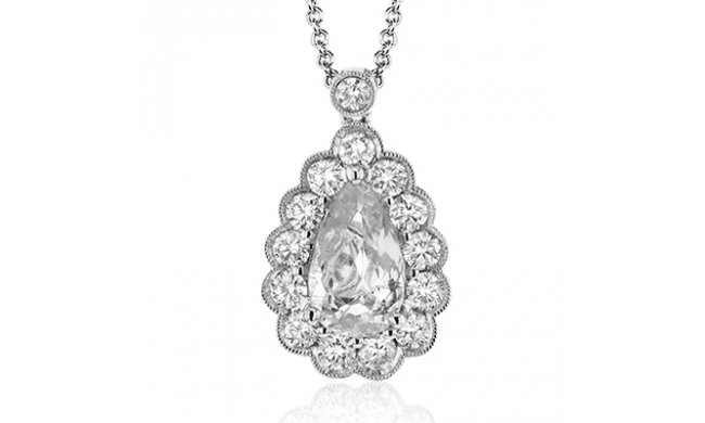 Simon G. Color Pendant 18k Gold (White) 0.46 ct Diamond - MP1844-18K