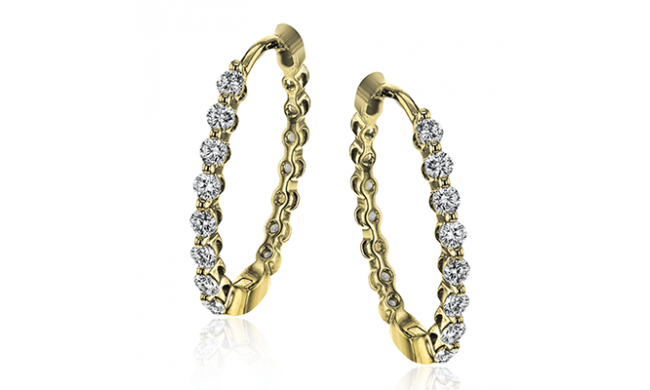 Simon G. Hoop Earring 18k Gold (Yellow) 0.33 ct Diamond - LE4546-Y-18K