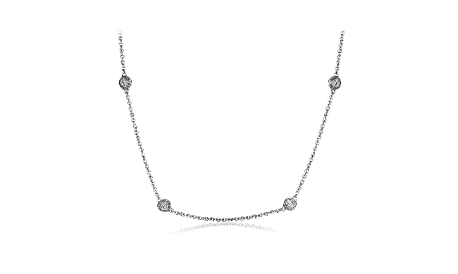 Simon G. Necklace 18k Gold (White) 0.25 ct Diamond - CH109-18K