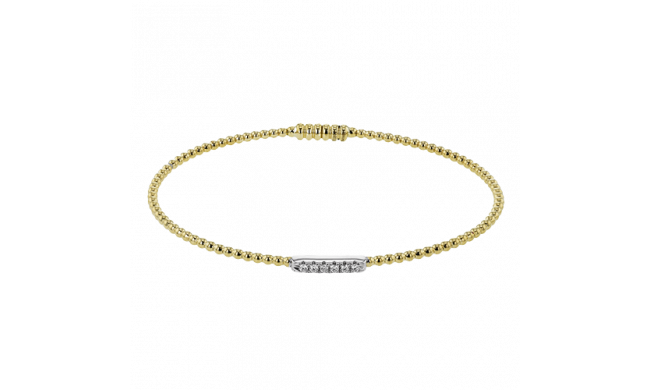 Simon G. Bangle 18k Gold (White, Yellow) 0.08 ct Diamond - LB2344-Y-18K2T